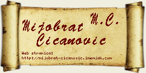 Mijobrat Čičanović vizit kartica